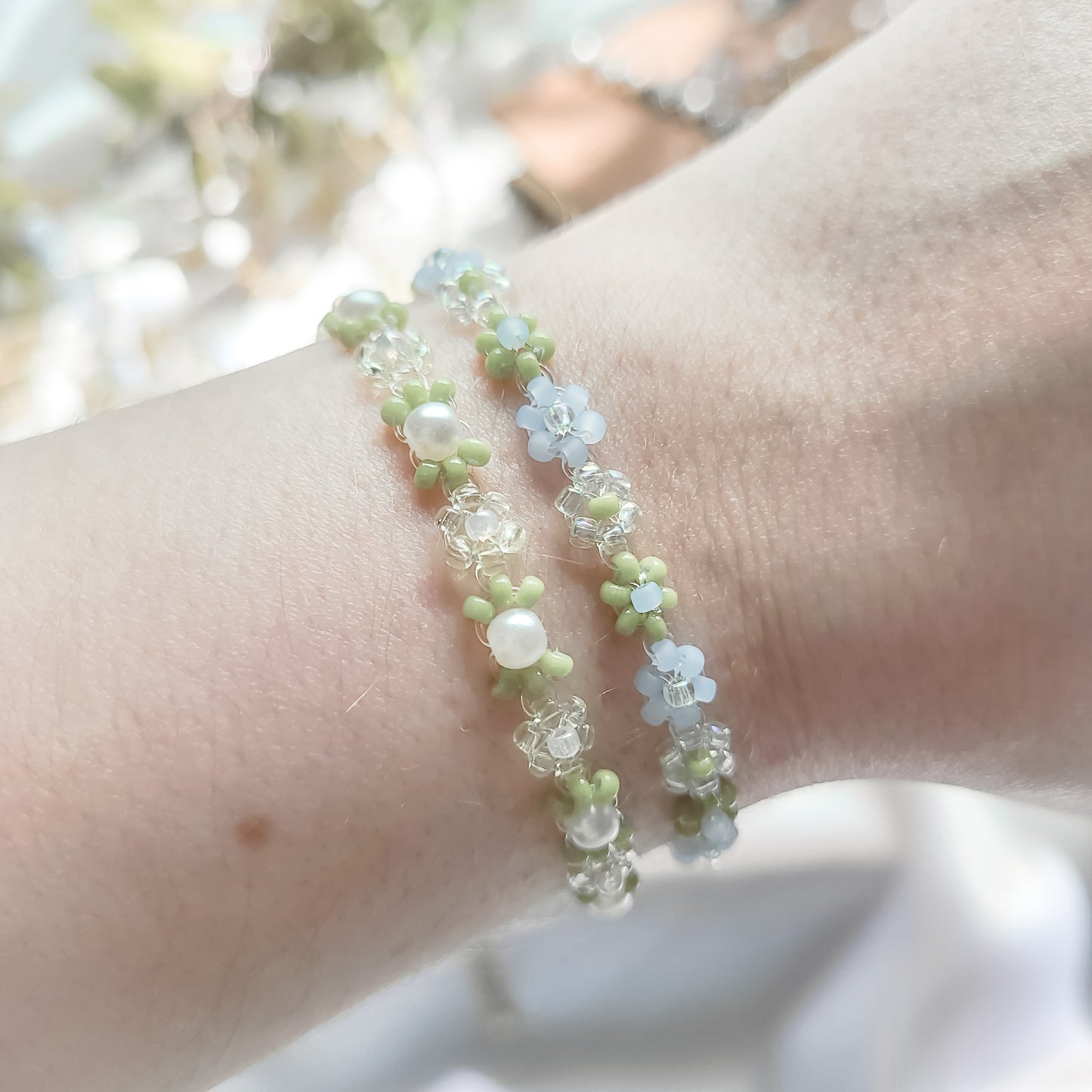 Pearly Flowers Bracelet